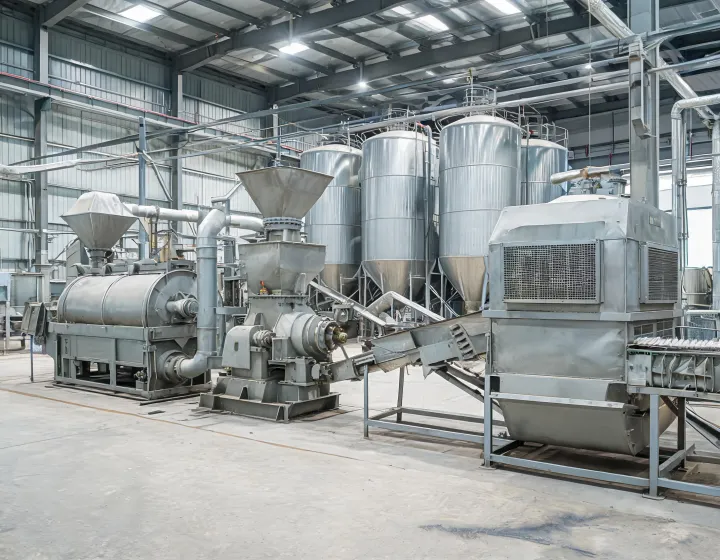 Animal feed mill pellet press, conditioner and cooler running a mash-to-pellet route